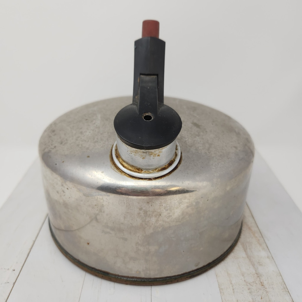 Vintage Regal Ware Stainless Copper Bottom Whistling Singing Teapot Kettle